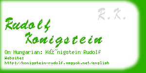rudolf konigstein business card